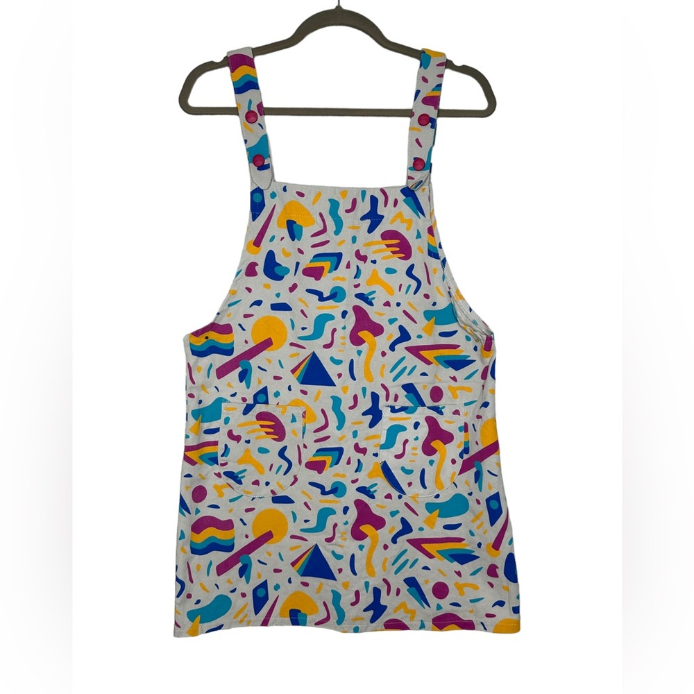 Mokuyobi Gray Geometric Print Overall Dress | Size M
